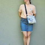Bauletto artigianale cielo stellato in cotone e jeans