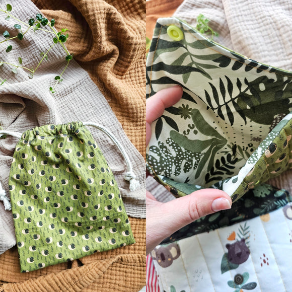 Set 2 pezzi chiocciole: Sacchetto CuorGentile e Portachiavi