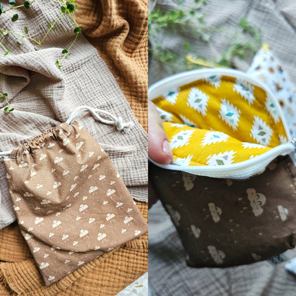 Set 2 pezzi nuvolette: Sacchetto CuorGentile e Portachiavi