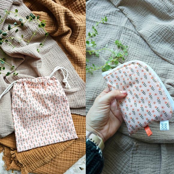 Set 2 pezzi tulipani: Sacchetto CuorGentile e Portachiavi