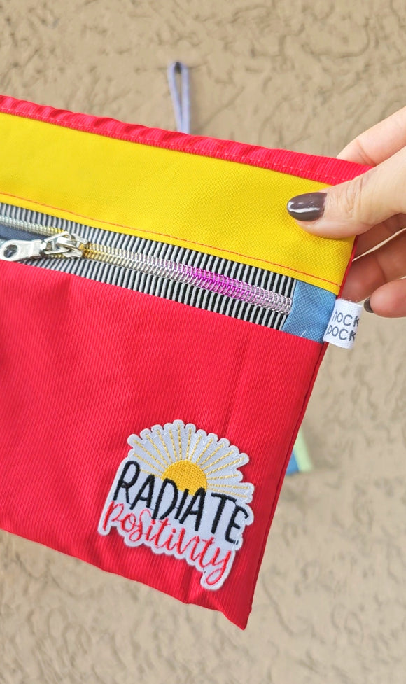 Pochette impermeabile con toppa motivazionale, 3 varianti