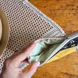 Pochette artigianale patchwork in cotone – realizzata con ritagli di stoffa | fatto a mano