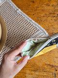 Pochette artigianale patchwork in cotone – realizzata con ritagli di stoffa | fatto a mano
