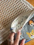 Pochette artigianale patchwork in cotone – realizzata con ritagli di stoffa | fatto a mano