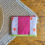 Pochette artigianale patchwork in cotone – realizzata con ritagli di stoffa | fatto a mano