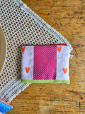 Pochette artigianale patchwork in cotone – realizzata con ritagli di stoffa | fatto a mano