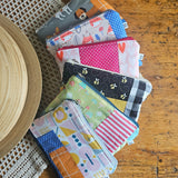 Pochette artigianale patchwork in cotone – realizzata con ritagli di stoffa | fatto a mano
