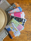 Pochette artigianale patchwork in cotone – realizzata con ritagli di stoffa | fatto a mano