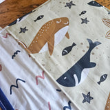 Porta pannolini artigianali – organizer da borsa multifunzione in tessuto, 4 fantasie