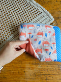 Pochette artigianale patchwork in cotone – realizzata con ritagli di stoffa | fatto a mano