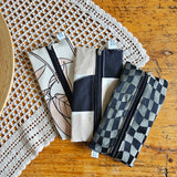 Astuccio da agenda con elastico, in cotone, 3 fantasie diverse